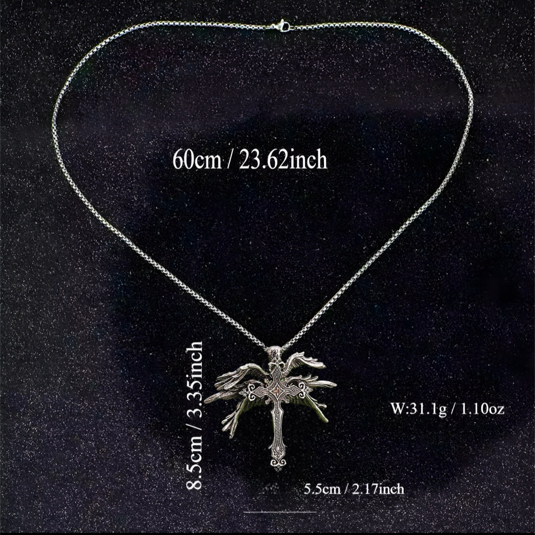 Cruz del Arcángel – Cadena de Acero Inoxidable