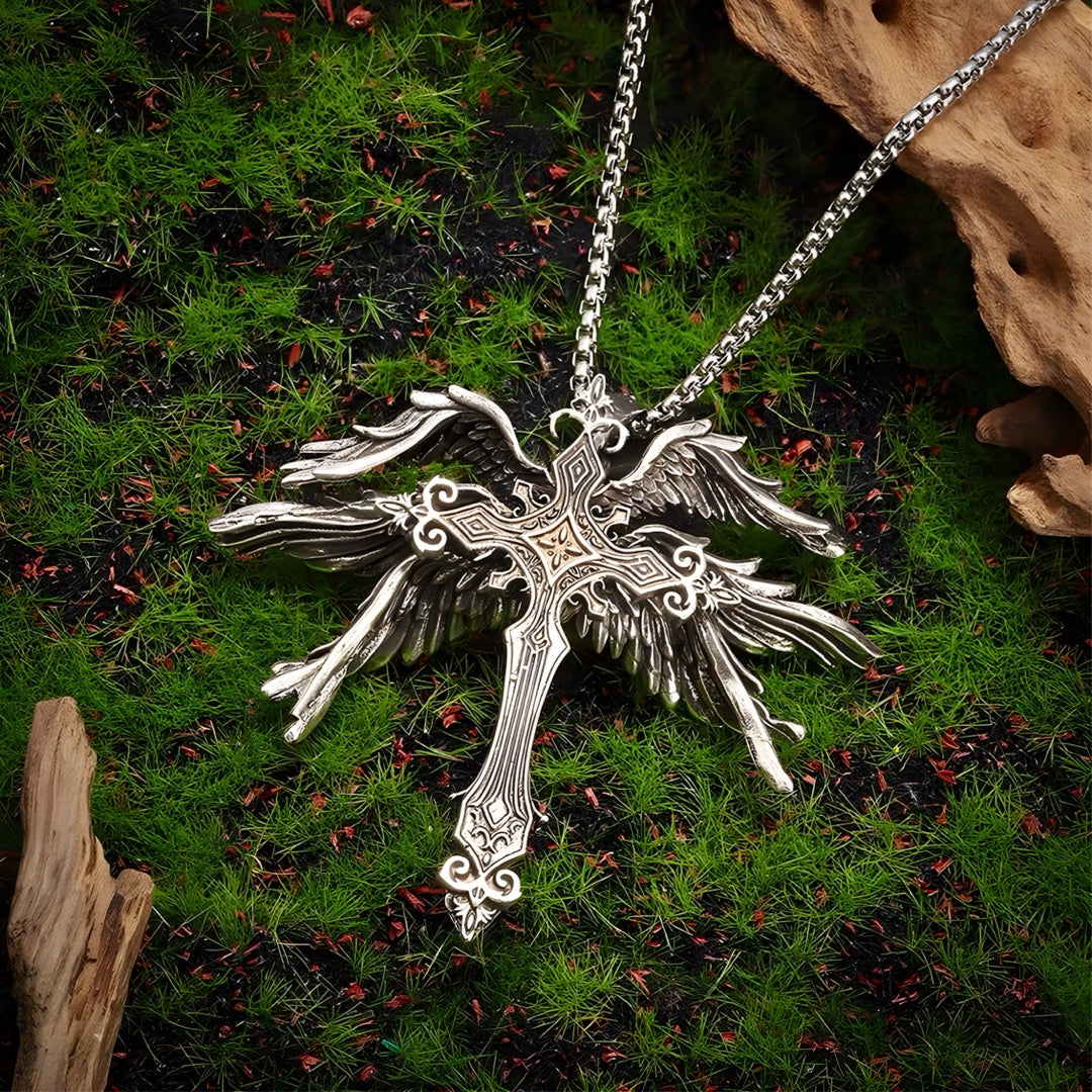 Cruz del Arcángel – Cadena de Acero Inoxidable