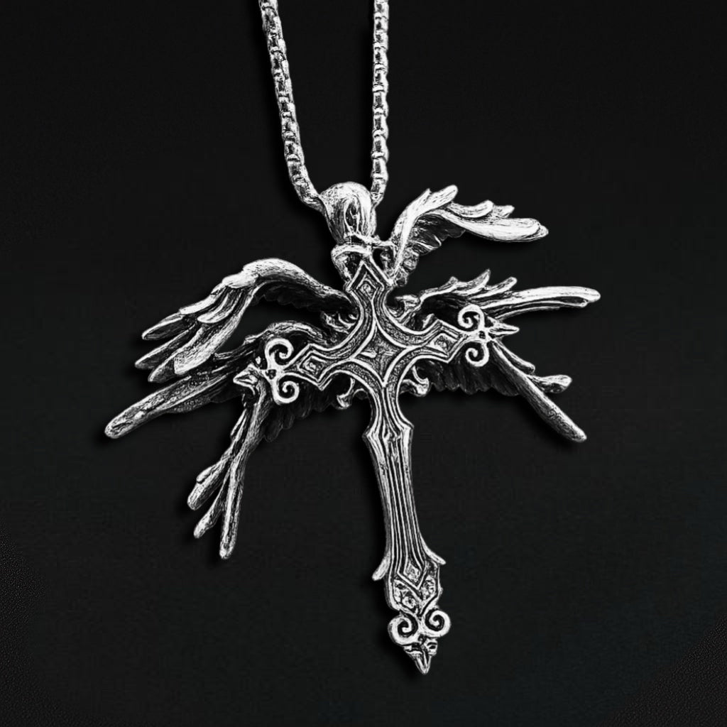 Cruz del Arcángel – Cadena de Acero Inoxidable