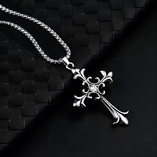 Cruz de la Eternidad – Cadena de Acero Inoxidable