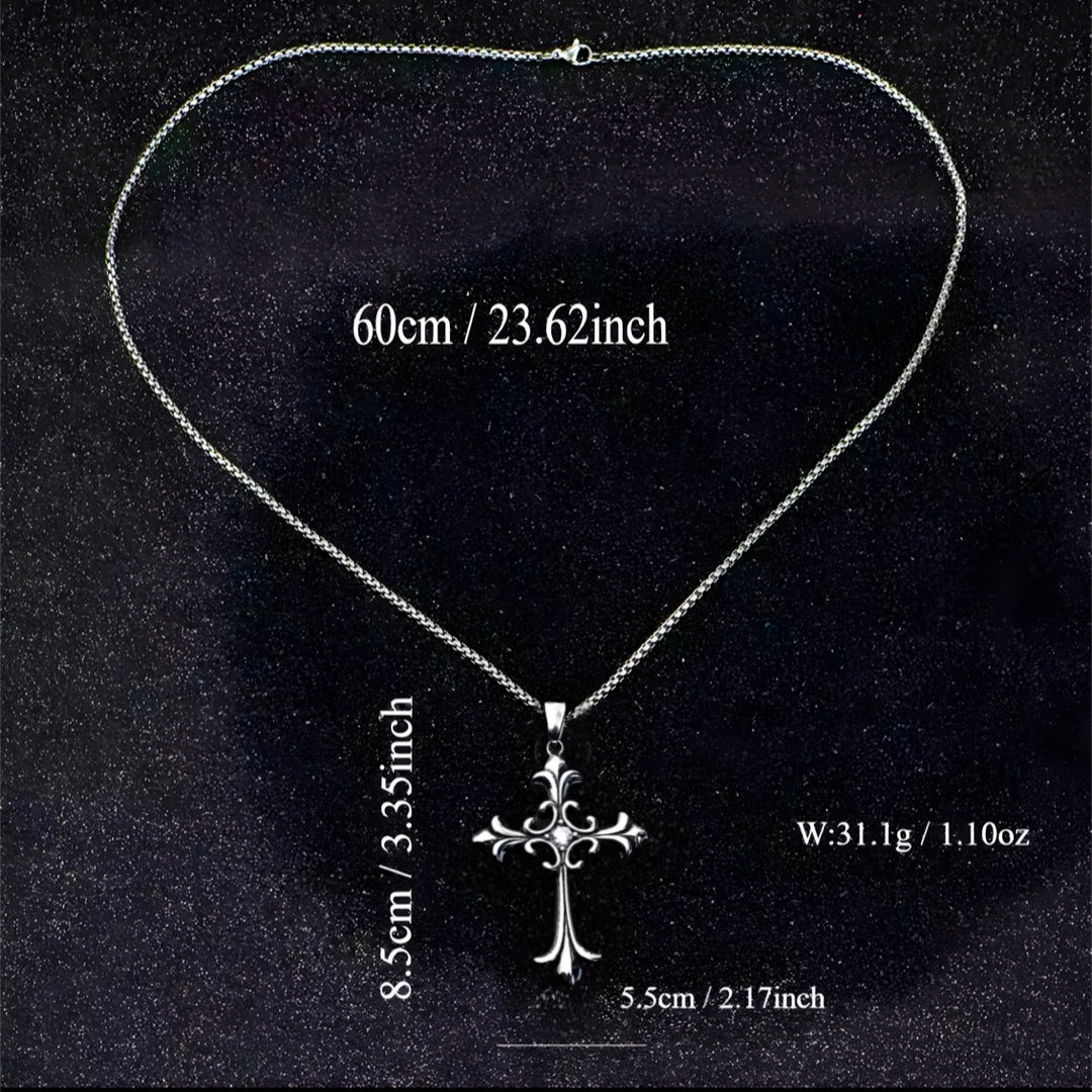 Cruz de la Eternidad – Cadena de Acero Inoxidable